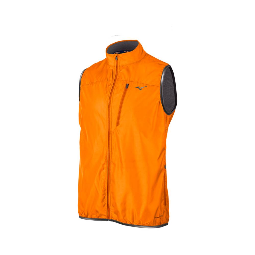 Panske Vesty Mizuno Breath Thermo® FZ Oranžové Vypredaj HURQ45260
